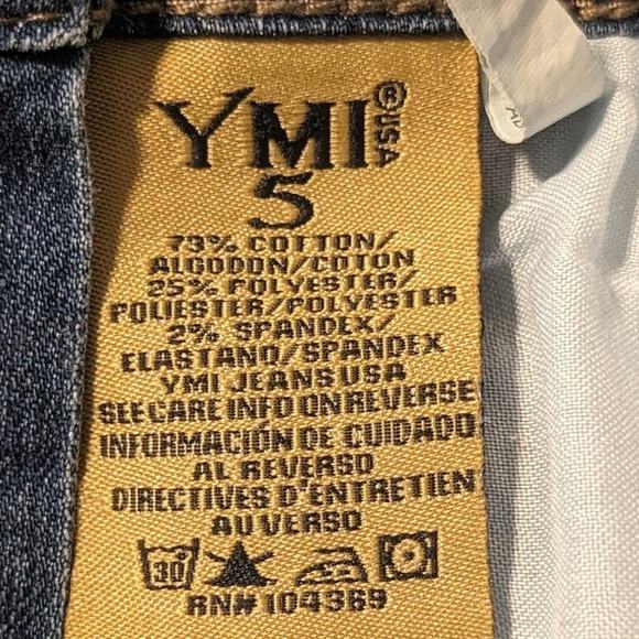 YMI Los Angeles USA Made Bib Overalls Blue Stretch Juniors Size 5 - Picture 3 of 14